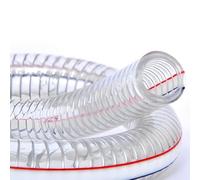 1 Pcs Heavy Duty Transparent PVC Wire Hose, ID10-38MM, Thickness 2-4MM Flexible Thickened Spiral Drainage Pipe, Suitable for Ponds, Irrigation, Gardens - Length 1 Meter(19mm*4mm)