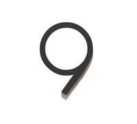 1 Pcs Hebrew Letters House Number Room Door Acrylic 3D Digital Wall Art(33,Black 5cm)