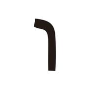 1 Pcs Hebrew Letters House Number Room Door Acrylic 3D Digital Wall Art DIY Alphabet Home Decor Plate(10,Black 8cm)