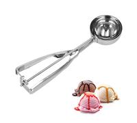 1 PCS Ice Cream Scoops, Stainless Steel Icecream Scoop,ice Cream Scoop with Trigger for Ice Cream Meatballs Mellon Balls Mashed Potatoes and Muffins(6 CM)