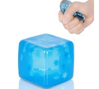 1 Pcs Ice Cube Squishy Squeeze Squishy Cube Snowflake Cubes Squeeze Toy Sensory Stress Relief Squishies, Heavy Feel Toys For Kids And Adults Stress Ball With Enhanced Grip (Blue)