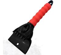 1 Pcs Ice Scraper,Car Windscreen Scraper,Car Ice Scraper Non Scratch,with Ergonomic Foam Grip,Easy to Hold,for Truck,Vans,SUV(Black+Red)