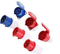 1 Pcs Industrial Waterproof Connector Coupler 16A/32A Power Plug - Surface Mounted Concealed Socket for Applications(3 core 32A industrial 023)