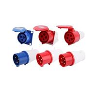 1 PCS Industrial Waterproof Connector Coupler 32A Power Plug - Surface Mounted Concealed Socket for Industrial(3 core 63A surface 133)