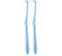 1 PCS Interspace Toothbrush, Compact Soft Slim Interspace Teeth Brush, Single Tufted Toothbrush, Wisdom Interdental Brushes for Detail Cleaning & Orthodontic Braces (Blue) (Pack of 2)