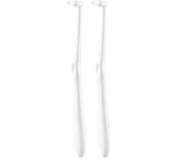 1 PCS Interspace Toothbrush, Compact Soft Slim Interspace Teeth Brush, Single Tufted Toothbrush, Wisdom Interdental Brushes for Detail Cleaning & Orthodontic Braces (White) (Pack of 2)