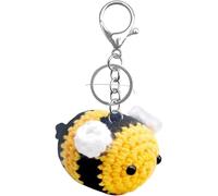 1 pcs Keychain Plush Cute Crocheted Funny Animals Bees Keychain Bag Charm Carabiner Pendant Unisex Braided Key Holder Bee Key Ring