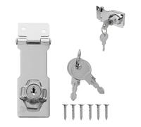 1 PCS Keyed Hasp Lock Hasp and Staple with Padlock，Door Lock Hasps，Door Lock Without Drilling，Hasp Safety Door Clasp for Cabinet Drawer Door (2.5Inch)