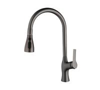 1 Pcs Kitchen Faucet Pull-Out Flexible Kitchen Sink Faucet 3 Modes Sprayer Hot and Cold Water Mixer Stainless Steel Faucet,Dark Grey