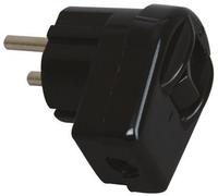 1 pcs - Kopp Black Cable Mount 2P Mains Connector Plug, Rated At 10A, 250 V