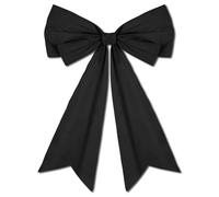 1 Pcs Large Black Coquette Bow For Graduation Backdrop 27.6 X 21.7 Inch Big Bows Room Wall Decor Giant Ribbon Tie Hanging Gift for Birthday Bachelorette Party Girl Baby Shower Bridal Shower Wedding