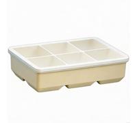 1 Pcs Large Ice Cube Tray with Lid, Easy Release Easy-Release Flexible 6-Cube Freezer Molds, Big Square Ice Maker for Whiskey, Cocktails & Drinks for Adult