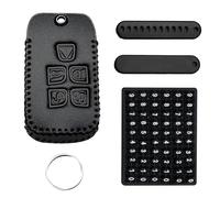 1 PCS Leather For Range Rover Key Cover, A Set Of Numbers ,1 Keychain,For Range Rover Evoque Key Cover,For Jaguar XF Key Fob Cover With For Jaguar Evoque Discovery Accessories