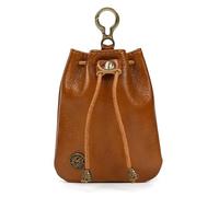 1 Pcs Leather Mini Medieval Pouch Keychain, small leather drawstring pouch bag, Change Holder, Leather Drawstring Pouch for Men & Women, Oil-brown, Coin Purse