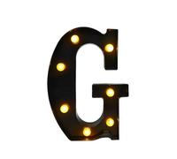 1 Pcs LED Black Letter Light 26 English Night Large Luminous Alphabet Lights Wedding Modeling Lamp For Party Birthday Home Bar(G)