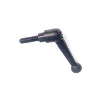 1 Pcs M8 Adjustable Clamping Lever Handle Male Threaded Stud Knobs Zinc Alloy Ball Head Type Quick Release Screw Handles Bolts with Locking Lever Black(M8*R63*L70)