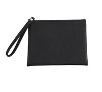 1 Pcs Make Up Purse Mini Makeup Pouch 7.4"× 5.9" Small Black Wristlet Purse Small Leather Makeup Bag Mini Cosmetic Zipper Little Wristlet Travel Pouch for Women Lipstick Car Change Coin Organizer