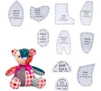 1 Pcs Memory Bear Sewing Patterns UK, Teddy Bear Patterns Sewing, Memory Bear DIY Craft Project, Create Keepsake Bears from Old Fabrics, 15 Inch Sewing Template for Family Memory Preservation