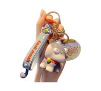 1 PCS Men Women Super Cute Kawaii Creative Touching Face Lover Husky Shiba Inu Dog Keychain Keyring Key Chain Key Ring