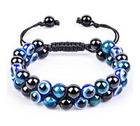1 Pcs Mens Tiger Eye Bracelets, Evil Eye Bracelet, Bead Bracelet, Crystal Jewelry Bracelet for Men, Crystal Bracelets For Women, Natural Devil's Eye Bracelet