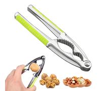 1 PCS Metal Nutcracker,Nut Crackers Heavy Duty Walnut Nut Opener with Non-Slip Handle,Multifunctional Nut Cracker for All Nuts Almonds Hazelnut Pistachios（Green）