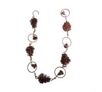 1 PCS Metal Pinecone Wind Chime Rain Chain, 105cm Gutter Downpipe Water Director, Elegant Outdoor Garden Decor for Villa Courtyard Corridor