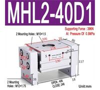 1 pcs MHL2 10D 16D 20D 25D 32D 40D 1 2 Pneumatic Gripper Wide Type Air Parallel Cylinder Al Clamps Replacement T Bore 10-40mm(MHL2-40D1)