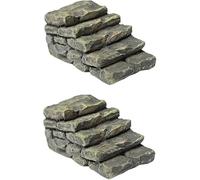 1 Pcs Mini Resin Bridge Stair Stone Straight Bridge Stairs Stone Steps Garden Fairy Ornament Flower Pot Plant Micro Landscaping Decor Bonsai Craft Straight Stairs Outdoor Statues Outdoor Decor