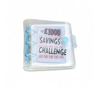 1 Pcs Money Saving Challenge Binder Money Savings Wallet with 25 Cash Envelopes Each Budget Binder for £1000 Savings Goal Portable Cash Stuffing Kit for Family Personal Finance & Daily Saving Goals