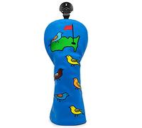 1 Pcs Montela Golf Club Covers,Colorful Birdie Tee 3 Wood Headcover Fairway Wood Head Covers Leather Golf Head Covers for Most Brand