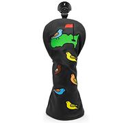 1 Pcs Montela Golf Club Covers,Fairway Wood Headcover Colorful Birdie 3 Wood Headcover Fairway Wood Head Covers Leather Golf Head Covers for Most Brand