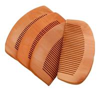 1 Pcs Natural Peach Wood Comb Head Massage Beard Hair Care Wooden Tools Accessories