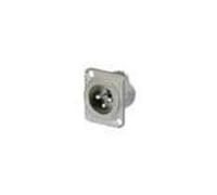 1 pcs : NC3MD-LX - XLR Connectors 3P MALE NICKEL/SILVR DUPLEX GRD CONTACT