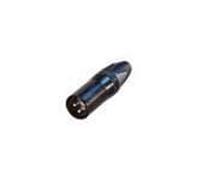 1 pcs : NC3MXX-HA-BAG - XLR Connectors 3PIN MALE CABLE END CRIMP-BLK/SILVER