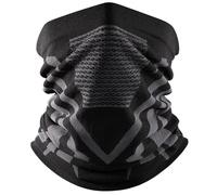 1 Pcs Neck Warmer Gaiter,Windproof Thermal Motorcycle Neck Warmer Snood,Cycling Snood,Face Shield Mask,for Skiing,Running,Cycling,Outdoor Sports(Black and Grey)