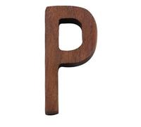 1 Pcs Nordic Style Black Walnut Letter Decorative Letters Combination Wall Decoration DIY Home Wooden Alphabet(P)