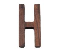 1 Pcs Nordic Style Black Walnut Letter Decorative Letters Combination Wall Decoration DIY Home Wooden Alphabet(H)