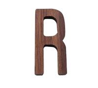 1 Pcs Nordic Style Black Walnut Letter Decorative Letters Combination Wall Decoration DIY Home Wooden Alphabet(R)