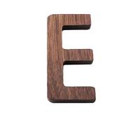 1 Pcs Nordic Style Black Walnut Letter Decorative Letters Combination Wall Decoration DIY Home Wooden Alphabet(E)