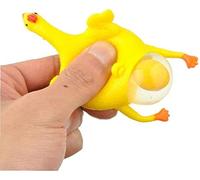 1 Pcs Novelty Halloween Funny Gadgets Toys Vent Chicken Egg Laying Hens Crowded Stress Ball Keychain Toys