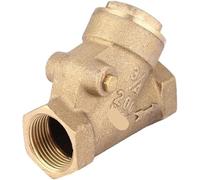1 pcs NPT 3/4in Brass Y-Type Check Valve - One Way Valve for Water and Gases Applications, 1.6Mpa Pressure Rating
