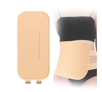 1 Pcs Organic Castor Compress Pack Reusable Liver Detox Bag with Oil Proof Design Sleep Aid Strap Khaki Color No Castor Oil Included