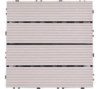 1 Pcs Outdoor Patio Tile Interlocking Flooring Lattice Pattern Backyard Porch Lawn Conservatory Flooring(White)