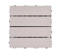 1 Pcs Outdoor Patio Tile Interlocking Flooring Lattice Pattern Backyard Porch Lawn Conservatory Flooring(White)