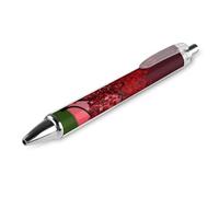 1 PCS Pack Retractable Black Ballpoint Pens for Smooth Writing 0.5mm Fine Point Fineliner Refillable Quick Dry Gel Ink Red Cherry Blossom Rollerball Pens Comfort Grip for Journaling Note Taking