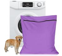 1 PCS Pet Laundry Bag, Pet Laundry Bag for Washing Machine, Jumbo Size Wash Bag, Pet Hair Catcher for Dog Cat Horse Rabbit, Purple