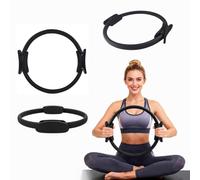 1 Pcs Pilates Ring Set, 15" Pilates Circle Ring with Extra Thick Padded Handles, Pilates Equipment for Home or Travel, Workout Equipment for Women for Inner Thigh & Core, Upper Body Workout Equipment