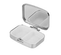 1 Pcs Pill Box Metal Pill Case Portable Mini Pill Medicine Container Organizer with Internal Mirror for Travel Use Random Pattern On The Box CoverProfessional and Attractive