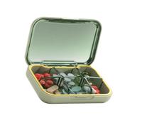 1 Pcs Pill Box Organiser with 6 Compartments,Travel Pills Organiser with Snap,Moistureproof Portable Pills Boxes Organisers for Travel,Small Pill Case for Vitamin,Tablet Box for Pocket Bag (Green)