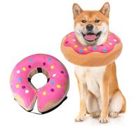 1 Pcs Pink Dog Cone After Surgery, Inflatable Dog Collars Soft Cone For Dogs Prevent Licking Biting